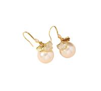 Orecchini di zircone con foglia di ginkgo regalo di compleanno e anniversario per le donne