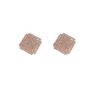 Orecchini diamantati con taglio diagonale, orecchini con zircone intarsiato, un accessorio di lusso leggero adatto per il pendolarismo quotidiano e le riunioni da indossare