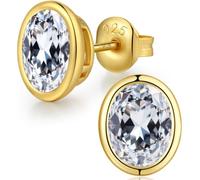 Orecchini Diamanti Uomo Zirconi Argento Diamante Orecchino Uomo Donna Argento 18K Oro Placcata Orecchini Donna