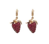Orecchini dichiarazione fragola per le donne, Orecchini Fragola Rossa Per Ragazze, Orecchini Pendenti Fragola 3D Ipoallergenici, Orecchini A Bottone Fragola Frutta Carina, Orecchini Pendenti Fragola