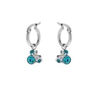 Orecchini Disney a Cerchioi da Bambina in Acciaio Inossidabile, con zirconi, Blu
