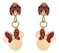 Orecchini Disney Minnie con Coccinella, realizzati in Acciaio Inossidabile con Zirconi per Eagazze, Gioielli Disney