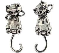 Orecchini Divertenti per Le Donne Orecchini a Bottone in Argento con Gatto per Le Donne Orecchini 3D Piccoli Carini a Coda Lunga con Gatto Orecchini a Bottone con Orecchio di Animale