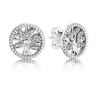Orecchini donna 925 gocce abbaglianti in argento 925 incantato corona circolare for sempre albero 'orecchino d'amore for le donne Fai da te Gioielli del regalo Orecchini uomo(6)