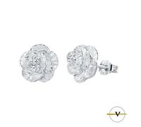 ORECCHINI DONNA A FORMA DI ROSA IN ARGENTO 0,6 MM 925 VINCENT PAUL