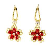 Orecchini Donna Alla Moda Versatile Multi Colore Petali Intarsiato Orecchio Clip Orecchini Orecchini Stella, Taglia unica, Metallo, Non pietra preziosa