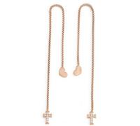 Orecchini Donna Amen CUORE CROCE CRISTALLI ROSE GOLD Argento puro 925