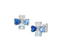 Orecchini Donna Amen QUADRICUORE Blu in Argento 925 codice EQUSBMBL
