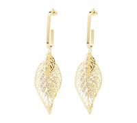 Orecchini Donna Argento 925, Orecchini Pendenti Cerchio Dorato Moda Foglia Ciondolo Zirconia, Orecchini In Argento S925 Orecchini Pendenti Eleganti Gioielli In Argento Regali Di Natale Per Le Sue Do
