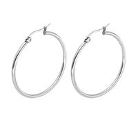 Orecchini Donna Argento Orecchini a cerchio grande con zirconi pieni di diamanti Tendenza con una vasta gamma di contratti Mostrano il temperamento delicato zirconi pieni diamanti (C, One Size)