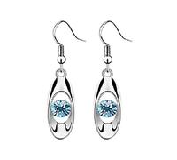 Orecchini Donna Argento Orecchini Moissanite Pendenti Orecchini Acciaio Inossidabile Pendenti Earrings For Women Long Orecchini Diamante Ovali Zirconi Gioielli Orecchini Cerchio Piccoli