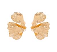 Orecchini Donna, Asimmetrici Alla Moda, Orecchino A Fiore Opaco Esagerato retrò Occidentale,Placcati Oro,Semplice Petali Irregolari Gancio,Gioielleria Regalo per Mamma Moglie Figlia