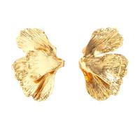 Orecchini Donna, Asimmetrici Alla Moda, Placcati Oro,Orecchino A Fiore Opaco Esagerato retrò Occidentale,Semplice Petali Irregolari Gancio,Gioielleria Regalo per Mamma Moglie Figlia,