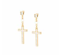 Orecchini Donna BROSWAY SOUL BSL24 Acciaio Inossidabile Gold Dorato Croce