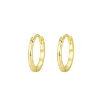 Orecchini Donna Cerchio, Donna Orecchini Cerchietto semplice e raffinato da 13,5 mm in Oro giallo 18 carati