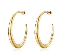 Orecchini Donna Cerchio Grandi Acciaio Oro Chunky Sagapo Gioielli SHK120 SHK121
