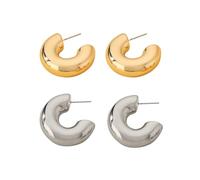 Orecchini Donna Cerchio Spessi Anallergici Cerchietti Grandi Orecchini Donne Moda Gioielli Donne Regalo per Donna e Ragazze