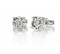 Orecchini Donna Con Diamante in Oro Bianco Solitario Gioielleria Scardi Firenze