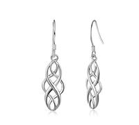 Orecchini donna Con Nodo Celtico in 925 Sterling Argento orecchini pendenti con Confezione Bella