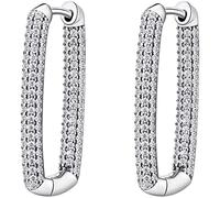 ORECCHINI RETTANGOLARI IN ARGENTO DONNA ROSATO