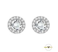 ORECCHINI DONNA IN ARGENTO 925 ZIRCONI BIANCHI 7 MM VINCENT PAUL