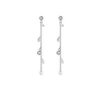 Orecchini Donna Luca Barra OK1344 Pendenti In Acciaio Con Cristalli Trasparenti