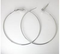 Orecchini Donna Luca Barra OK951 A Cerchio In Acciaio Diametro 6,5 Cm