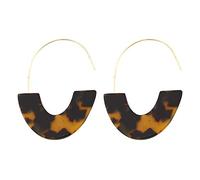 Orecchini Donna Moda, Modello Leopardo Orecchini a Forma di U Pendente Orecchini Gioielli per Feste Regalo - caffè Elegante e Popolare Fashion Processing