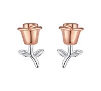 Orecchini Donna Orecchini a tre rose squisiti in stile francese coreano per le donne letterari dolci di temperamento per le amiche (B, 1x0. 5cm)