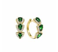 Orecchini Donna Oro Bianco E Diamante E Zaffiri, Orecchini Da Donna Cerchio, Moissanite Orecchino Gra Orecchino Anallergici,Regalo Regalo Orecchio Diamante