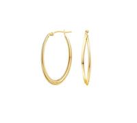 Orecchini Donna, Oro giallo 18 carati Orecchini a cerchio con doppi cerchi