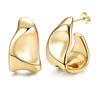 Orecchini Donna Oro Orecchini Argento 925 Orecchini Cerchio Placcati in Oro 14K
