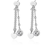 Orecchini donna pendenti acciaio cuore stella Sagapo Cristalli SAR14 SAR19