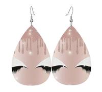 Orecchini Donna Pendenti Rose Gold Eyelashes Confortevoli Orecchini Pendenti Lunghi Leggero Waterdrop Di Orecchino Di Cuoio Per Decorazioni Bambina Festa