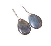 Orecchini Donna Pietre,Orecchini Pendenti in Labradorite Naturale con Ciondolo A Goccia Orecchini A Gancio Pendenti Argentati Cristallo Reiki Equilibrio Chakra Gioielli Regalo per Ragazze Madre Mogl