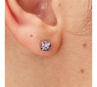 Orecchini Donna Sagapo Zirconi Viola Punto Luce a Lobo Acciaio SDZ53 S'agapo