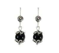 Orecchini donna sardi con pendente Su Coccu in argento brunito