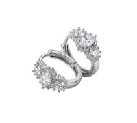 Orecchini Donna Trilogy in Argento 925 Rodiato Idea Regalo Nuovo Modello