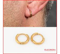 orecchini donna uomo a cerchio acciaio inox oro coppia orecchino da lobo per con