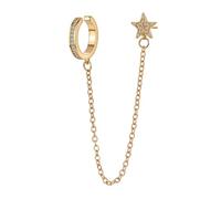 Orecchini ear cuff a forma di stella, con catena, regalo alla moda per lei