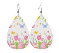 Orecchini Easter Egg And Butterfly Orecchini In Pelle Moda Penzolare Accessori Per Feste Decorazioni Cosplay
