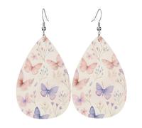 Orecchini Elegant Butterfly And Flower Orecchini Da Donna Moda Leggera Orecchino In Pelle Per Tutti I Giorni Ragazze Appuntamenti