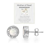Orecchini eleganti onice e madreperla da donna in argento 925, con pietre naturali AAA, regalo di compleanno con carta sensoriale e scatola, ipoallergenici