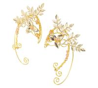 Orecchini Elfo Donna a Clip, senza Foro, Design Creativo Oro | Lega e Rame, Resistenti alla Rottura e Sicuri, per Nozze e Natale, Stile Unico