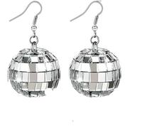 Orecchini Esagerati 1 pezzo di orecchini pendenti vintage con sfera da discoteca for le donne, orecchini pendenti rotondi Boho, gioielli regalo for compleanno, San Valentino, anniversario