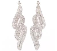 Orecchini Esagerati 1 pz grande argento strass lampadario orecchini for le donne pendenti delicati orecchini di nozze di cristallo for le spose damigelle d'onore semplici