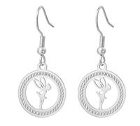 Orecchini EUEAVAN Fairy Orecchini da principessa delle fiabe Gioielli alla moda ed eleganti Regalo per ballerine classiche Regalo per donne (argento)