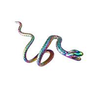 Orecchini europei e geometrici a forma di serpente, da donna, senza foro, orecchini a forma di animale, orecchini punk per cartilagine, lega