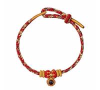 Orecchini fantasia per le donne cavallo anno braccialetto rosso per le donne corda rossa alla caviglia con otto ciondoli Buddha gioielli anno di nascita orologi da donna designer, Misura unica, Nylon