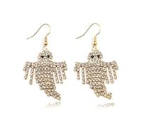 Orecchini fantasma con strass per le donne orecchini fantasma di Halloween carino fantasmi nappa orecchino pendenti costumi di Halloween donna 2025, Zinco, Nessuna pietra preziosa